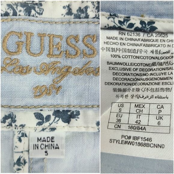guess Light Wash Denim Jacket Blazer Small - Picture 12 of 16